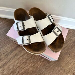 White Birkenstock Arizona Women's Sandals size 37